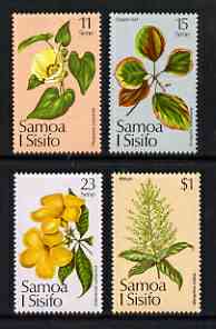 Samoa 1981 Christmas - Flowers perf set of 4 unmounted mint, SG 607-10