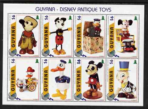 Guyana 1996 Disney Antique Toys perf sheetlet containing 8 values unmounted mint, SG 4799-4806