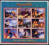 Guyana 1995 Disney's Pocahontas perf sheetlet containing 9 x $8 values unmounted mint, SG 4386-94
