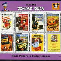 Guyana 1994 Disney's Vintage Donald Duck Movie Posters #3 (incl Eyes) perf sheetlet containing 7 x $5 values unmounted mint, similar to SG 3744-51