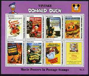 Guyana 1994 Disney's Vintage Donald Duck Movie Posters #3 (incl Eyes) perf sheetlet containing 7 x $5 values unmounted mint, similar to SG 3744-51