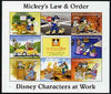 St Vincent - Grenadines 1996 Disney Characters at Work - Mickey's Law & Order perf sheetlet containing 8 x 10c values unmounted mint