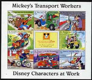 St Vincent - Grenadines 1996 Disney Characters at Work - Mickey's Transport Workers perf sheetlet containing 8 x 10c values unmounted mint