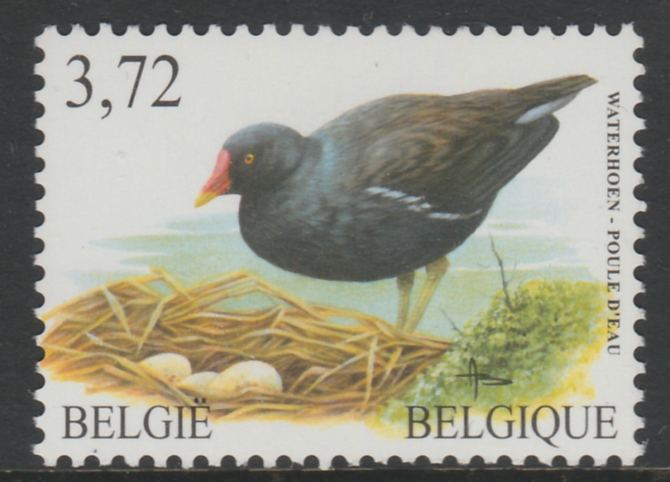Belgium 2002-09 Birds #5 Moorhen 3.72 Euro unmounted mint SG 3707