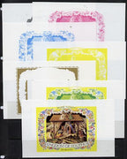 Lesotho 1981 Botticelli's Nativity m/sheet the set of 7 imperf progressive proofs comprising the 5 individual colours plus 2 different combination composites unmounted mint, extremely rare
