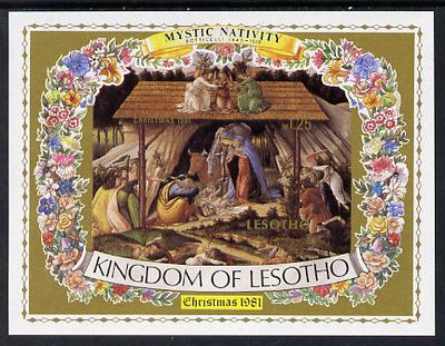 Lesotho 1981 Christmas Nativity by Botticelli imperf m/sheet unmounted mint, as SG MS 461