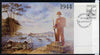 Postcard - Great Britain 1984 D-Day Invasion (Weymouth PO Mural) postcard (SWPR 23) used bearing Denmark 'Anchor' stamp with special København D-Dag first day of sale cancel
