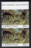 Lesotho 1983 Hunters attacking Reedbuck (Rock Paintings) 60s value imperf pair unmounted mint (SG 542)