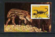 Eritrea 2001 Scorpion & Tapir imperf souvenir sheet (with Scout Logo) fine cto used