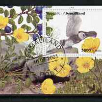 Somaliland 2001 Owls imperf souvenir sheet cto used