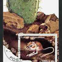 Somaliland 2001 Desert Mouse & Cactus imperf souvenir sheet cto used