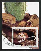 Somaliland 2001 Desert Mouse & Cactus imperf souvenir sheet cto used