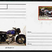 Marij El Republic 1999 Motorcycles postal stationery card No.01 from a series of 16 showing Ducati & AJS, unused and pristine