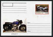 Marij El Republic 1999 Motorcycles postal stationery card No.01 from a series of 16 showing Ducati & AJS, unused and pristine