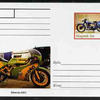 Marij El Republic 1999 Motorcycles postal stationery card No.02 from a series of 16 showing Douglas Mk V & Bimota KB1, unused and pristine