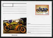 Marij El Republic 1999 Motorcycles postal stationery card No.02 from a series of 16 showing Douglas Mk V & Bimota KB1, unused and pristine