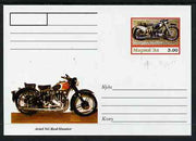 Marij El Republic 1999 Motorcycles postal stationery card No.03 from a series of 16 showing Douglas 90+ & Ariel NG, unused and pristine