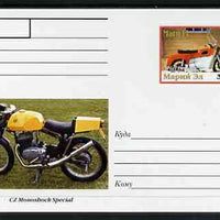 Marij El Republic 1999 Motorcycles postal stationery card No.04 from a series of 16 showing Ariel & CZ, unused and pristine