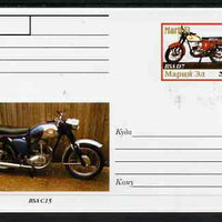 Marij El Republic 1999 Motorcycles postal stationery card No.05 from a series of 16 showing BSA D7 & C15, unused and pristine