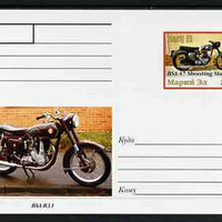 Marij El Republic 1999 Motorcycles postal stationery card No.08 from a series of 16 showing BSA A7 & B31, unused and pristine