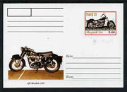 Marij El Republic 1999 Motorcycles postal stationery card No.09 from a series of 16 showing Harley & AJS, unused and pristine