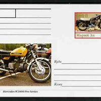 Marij El Republic 1999 Motorcycles postal stationery card No.14 from a series of 16 showing Ariel & Hercules, unused and pristine