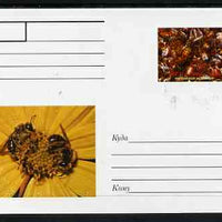 Touva 1999 Insects #1 postal stationery card unused and pristine showing Bees