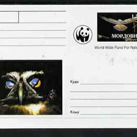Mordovia Republic 1999 WWF - Owls #3 postal stationery card unused and pristine