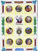 Lesotho 1984 Easter Ten Commandments sheetlet the set of 6 imperf progressive proofs comprising various single & multiple combination composites, extremely rare (as SG 579a)