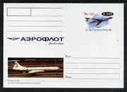 Ingushetia Republic 1999 Aeroflot Soviet Airlines postal stationery card No.06 from a series of 16 showing My-134, unused and pristine