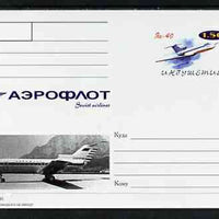 Ingushetia Republic 1999 Aeroflot Soviet Airlines postal stationery card No.12 from a series of 16 showing Rk-40, unused and pristine