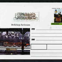 North Ossetia Republic 1999 Steam Locomotives #3 postal stationery card unused and pristine