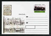 North Ossetia Republic 1999 Steam Locomotives #4 postal stationery card unused and pristine