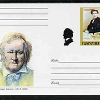 Udmurtia Republic 1999 Clasical Composers #4 postal stationery card unused and pristine showing Richard Wagner