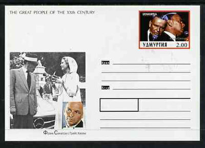 Udmurtia Republic 1999 Great People of the 20th Century #2 postal stationery card unused and pristine showing Frank Sinatra