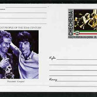 Chechenia 1999 Great People of the 20th Century #2 postal stationery card unused and pristine showing Keith Richards & Mick Jagger