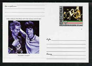 Chechenia 1999 Great People of the 20th Century #2 postal stationery card unused and pristine showing Keith Richards & Mick Jagger