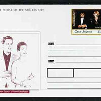 Sakha (Yakutia) Republic 1999 Great People of the 20th Century #4 postal stationery card unused and pristine showing,Alain Delon & Romny Schneider