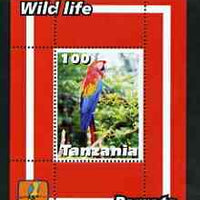 Tanzania 2003 Wild Life - Parrots perf souvenir sheet unmounted mint