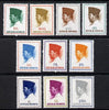 Indonesia 1965 Pres Sukarno Def set 6r to 500r - 10 values complete (SG 987-96) unmounted mint*