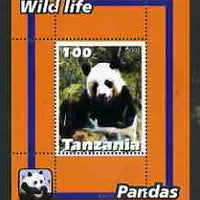 Tanzania 2003 Wild Life - Pandas perf souvenir sheet unmounted mint