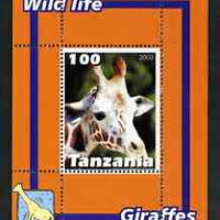 Tanzania 2003 Wild Life - Giraffes perf souvenir sheet unmounted mint