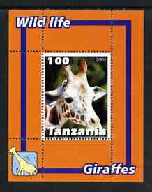 Tanzania 2003 Wild Life - Giraffes perf souvenir sheet unmounted mint