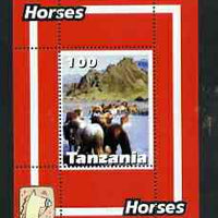 Tanzania 2003 Horses perf souvenir sheet unmounted mint