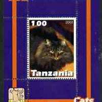 Tanzania 2003 Pets - Cats perf souvenir sheet unmounted mint