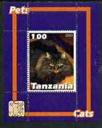 Tanzania 2003 Pets - Cats perf souvenir sheet unmounted mint