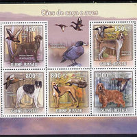 Guinea - Bissau 2009 Hunting Dogs & Birds perf sheetlet containing 5 values unmounted mint