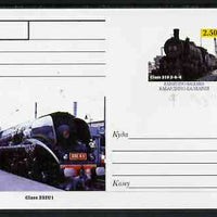 Kabardino-Balkaria Republic 1999 Steam Locomotives of the World #09 postal stationery card unused and pristine showing Class 310 2-6-4 and Class 232U1