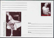 Altaj Republic 1999 Marilyn Monroe #08 postal stationery card unused and pristine showing Marilyn and Twirling skirt