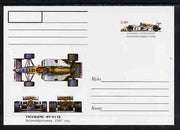 South Ossetia Republic 1999 Grand Prix Racing Cars #08 postal stationery card unused and pristine showing 1987 Williams FU-011B